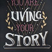 My project for course:  Intro to Hand-Lettering for Inspirational Quotes. T, pograph, Calligraph, Lettering, T, pograph, Design, H, and Lettering project by Diane Perry - 03.09.2023