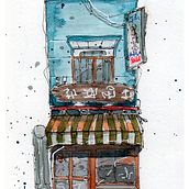 Mi proyecto del curso: Dibujo arquitectónico expresivo con marcadores de colores. Sketching, Drawing, Architectural Illustration, Sketchbook & Ink Illustration project by Virginia Dell Arciprete - 03.09.2023