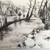 Mein Abschlussprojekt für den Kurs: Realistische Landschaften in Aquarell malen. Artes plásticas, Pintura, Esboçado, Pintura em aquarela e Ilustração naturalista projeto de Atelier - 10.03.2023