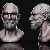 Mi proyecto del curso: Retrato 3D realista con ZBrush y KeyShot . 3D, modelare 3D și design de caractere 3D de Ezequiel Blanco - 03.10.2023