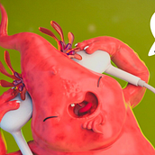 Earphones. Design, Ilustração tradicional, 3D, Modelagem 3D, Design de personagens 3D, 3D Design, Design de personagens, Criatividade, e Concept Art projeto de Ilustraguga . - 26.12.2022