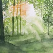 My project for course: Dreamy Watercolor Landscapes: Paint with Light. Painting, and Watercolor Painting project by shristee - 03.10.2023