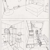 Desenho de Estúdio Vida Doméstica. Drawing project by Hellen Macedo - 02.10.2023