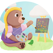 My project for course: Children’s Character Creation: Techniques and Styles. Un progetto di Character design, Disegno, Illustrazione digitale, Illustrazione infantile, Disegno digitale e Pittura digitale di Hallie S - 10.03.2023
