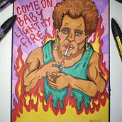 COME ON BABY LIGHT MY FIRE . Un proyecto de Ilustración tradicional de Basilio - 12.03.2023