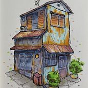 My project for course: Expressive Architectural Sketching with Colored Markers. Sketching, Drawing, Architectural Illustration, Sketchbook & Ink Illustration project by Zdenko Osina - 03.12.2023