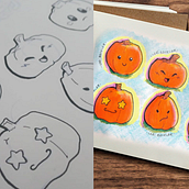 Follow my chibi illustrations project for career transition!. Traditional illustration project by Larissa Macêdo - 03.13.2023
