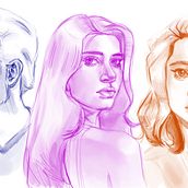 Meu projeto do curso: Caderno de retratos: explore o rosto humano i. Un proyecto de Bocetado, Dibujo, Dibujo de Retrato, Dibujo artístico y Sketchbook de Liv Martins - 13.03.2023