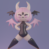 My project for course: Kawaii Character Creation in 3D with Blender. Ilustração tradicional, Design de personagens, Ilustração digital, Modelagem 3D, e Mangá projeto de toko57931 - 12.03.2023