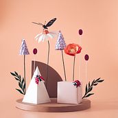Mi proyecto del curso: Creación de sets fotográficos con papel Ein Projekt aus dem Bereich Design, Traditionelle Illustration, H, werk, Skulptur, Bühnendekoration, Kartonmodellbau, Produktfotografie und DIY von Gema Cumplido Salvador - 13.03.2023