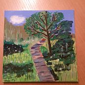 Mi proyecto del curso: Pintura de paisajes con gouache para principiantes. Fine Arts, Painting, Naturalistic Illustration, and Gouache Painting project by hipatya32 - 03.13.2023