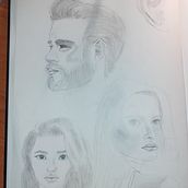 Mi proyecto del curso: Sketchbook de retrato: explora el rostro humano. Sketching, Drawing, Portrait Drawing, Artistic Drawing, and Sketchbook project by Patricia Vallecillo Hernández - 03.13.2023