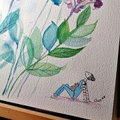 Mon projet du cours : Aquarelle florale créative : renouez avec la nature. Traditional illustration, Painting, Watercolor Painting, and Botanical Illustration project by Claire Lecan - 03.13.2023