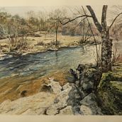 Mi proyecto del curso: Pintura de paisajes realistas con acuarela. Un proyecto de Bellas Artes, Pintura, Bocetado, Pintura a la acuarela e Ilustración naturalista				 de Jose Antonio Muñoz Díez - 14.03.2023