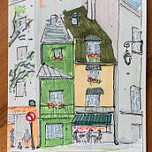 My project for course: Expressive Architectural Sketching with Colored Markers. Un proyecto de Bocetado, Dibujo, Ilustración arquitectónica, Sketchbook e Ilustración con tinta de Tomasz - 14.03.2023