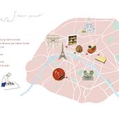 My project for course: Illustrated Map Creation: Reflecting a City's Essence. Traditional illustration, Infographics, Drawing, Digital Illustration, and Digital Painting project by hshibata - 03.14.2023