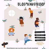 Affiche bloemenverkoop school Ein Projekt aus dem Bereich Traditionelle Illustration und Grafikdesign von femke_demarsin - 14.03.2023
