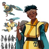 Sunpath Wanderer (Character Design). Character Design, Traditional illustration, Digital Illustration, and Digital Drawing project by A Stark - 03.14.2023