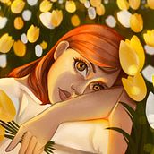 Meu projeto do curso: Retrato digital: personagens femininas com luz natural. Character Design, and Digital Illustration project by Ana Carolina Dornelas da Silva - 05.08.2023