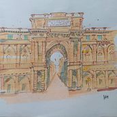 Meu projeto do curso: Desenho arquitetônico expressivo com marcadores coloridos. Sketching, Drawing, Architectural Illustration, Sketchbook & Ink Illustration project by eltomatos - 03.15.2023