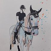 Mi proyecto del curso: Ilustración con técnicas manuales de rayado y dripping. Un proyecto de Diseño de personajes, Bellas Artes, Pintura, Pintura a la acuarela, Dibujo de Retrato, Dibujo artístico, Ilustración tradicional y Dibujo de Beatriz Ripodas - 14.03.2023