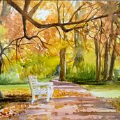 Mi proyecto del curso: Paisajes de ensueño con acuarela: plasma la luz. Painting, and Watercolor Painting project by Guillermo Milone - 03.16.2023
