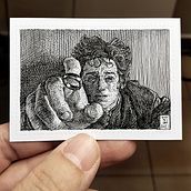Movies Mini Sketchcards. Ilustração tradicional, Ilustração com tinta, Desenho a lápis, Desenho, e Desenho de retrato projeto de Alberto Russo - 16.03.2023