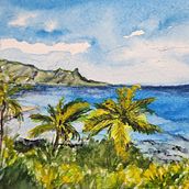 My project for course: Atmospheric Landscapes in Watercolor . Fine Arts, Painting, and Watercolor Painting project by Annette Sampon - 04.28.2023