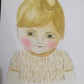 Meu projeto do curso: Criação de retrato estilizado em aquarela. Traditional illustration, Painting, Watercolor Painting, and Portrait Drawing project by selmasandri - 03.16.2023