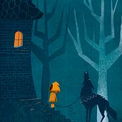 Little Yellow Riding Hood. Digital Painting, and Picturebook project by Jelena Zivkovic - 03.15.2023