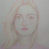 My project for course: Vibrant Portrait Drawing with Colored Pencils. Drawing, Portrait Drawing, Sketchbook, and Colored Pencil Drawing project by Sophia S - 03.17.2023