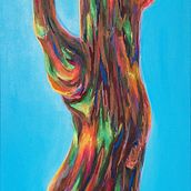 Rainbow Eucalyptus Acrylic Painting. Un progetto di Belle arti e Pittura acrilica di Reagan Wessel - 16.03.2023