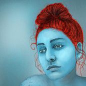 Mi proyecto del curso: Retrato ilustrado con Procreate. Un progetto di Illustrazione tradizionale, Illustrazione vettoriale, Illustrazione digitale e Disegno di ritratti di Marcia Font - 17.03.2023