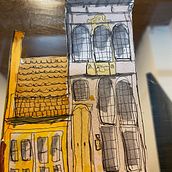 Mi proyecto del curso: Dibujo arquitectónico expresivo con marcadores de colores Ein Projekt aus dem Bereich Skizzenentwurf, Zeichnung, Architektonische Illustration, Sketchbook und Illustration mit Tinte von yenifer arias - 18.03.2023