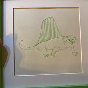 Dimetrodon pen and ink. Traditional illustration project by c28skvwh5g - 03.18.2023