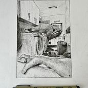 Lasted Practice Piece . Traditional illustration, Ink Illustration, and Artistic Drawing project by Matthew Taylor - 03.18.2023