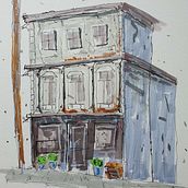Mon projet du cours : Esquisses d'architecture expressives aux feutres de couleur. Sketching, Drawing, Architectural Illustration, Sketchbook & Ink Illustration project by clementj - 03.18.2023
