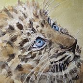 Leopard cub. Un progetto di Pittura di Nancy Roman - 19.03.2023