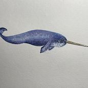 My project for course: Naturalist Illustration Techniques: Whales in Watercolor. Un proyecto de Bellas Artes, Pintura, Pintura a la acuarela e Ilustración naturalista de cantrila - 19.03.2023