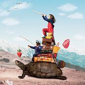 Voyage to the new life. Photograph, Collage, Photo Retouching, Digital Illustration, Photographic Composition, and Photomontage project by Eleonora Fedorii - 03.19.2023