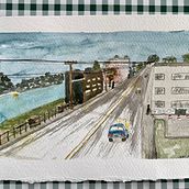 Mon projet du cours : Création de paysages contemporains à l'aquarelle. Un proyecto de Pintura a la acuarela de Anne Marsan - 19.03.2023
