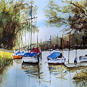 Mi proyecto del curso: Pintura en acuarela de paisajes marinos. Painting, Watercolor Painting, and Naturalistic Illustration project by Maria Devrient - 03.16.2022