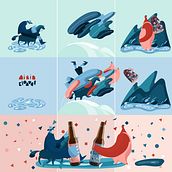 Encounter. Art Direction, Traditional illustration, Motion Graphics, Br, ing, Identit, Advertising, Character Design, and Digital Design project by Airin Kloavet - 03.20.2023
