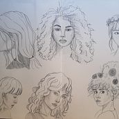 Mi proyecto del curso: Sketchbook de retrato: explora el rostro humano. Sketching, Drawing, Portrait Drawing, Artistic Drawing, and Sketchbook project by Carmen Laucho - 03.20.2023