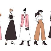 Mi proyecto del curso: Artbook de moda: crea figurines en Adobe Illustrator. Traditional illustration, Graphic Design, Vector Illustration, Fashion Design, Digital Illustration, and Fashion Illustration	 project by Sandra Táboas González - 03.20.2023