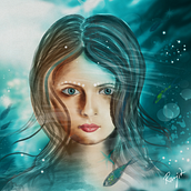 My project for course: Digital Fantasy Portraits with Photoshop. Traditional illustration, Drawing, Digital Illustration, Portrait Drawing, Digital Drawing, and Digital Painting project by kranjit33 - 03.19.2023