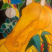Mi proyecto del curso: Introducción a la pintura acrílica: crea un lienzo tropical. Un proyecto de Pintura acrílica de fyjqnggpqq - 21.03.2023
