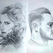 Mi proyecto del curso: Cuaderno de retratos a línea con grafito. Artes plásticas, Esboçado, Desenho, Desenho de retrato, e Sketchbook projeto de zahirr - 19.03.2023