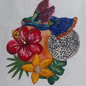 Mi proyecto del curso: Diseño de moda: pintura y bordado sobre prendas. Painting, Fashion Design, Embroider, DIY, Upc, cling, and Textile Design project by EDITA Silvana Man - 03.19.2023
