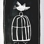 Bird's dreams. Traditional illustration, Design, Fine Arts, Painting, Collage, Paper Craft, Pencil Drawing, Creativit, Drawing, Sketching, Artistic Drawing, Oil Painting, Sketchbook, Ink Illustration, Gouache Painting, and Colored Pencil Drawing project by Marxela Cereseto - 03.21.2023